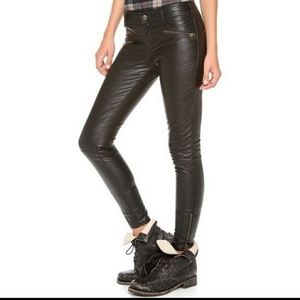 Free People Vegan Leather Moto Pants